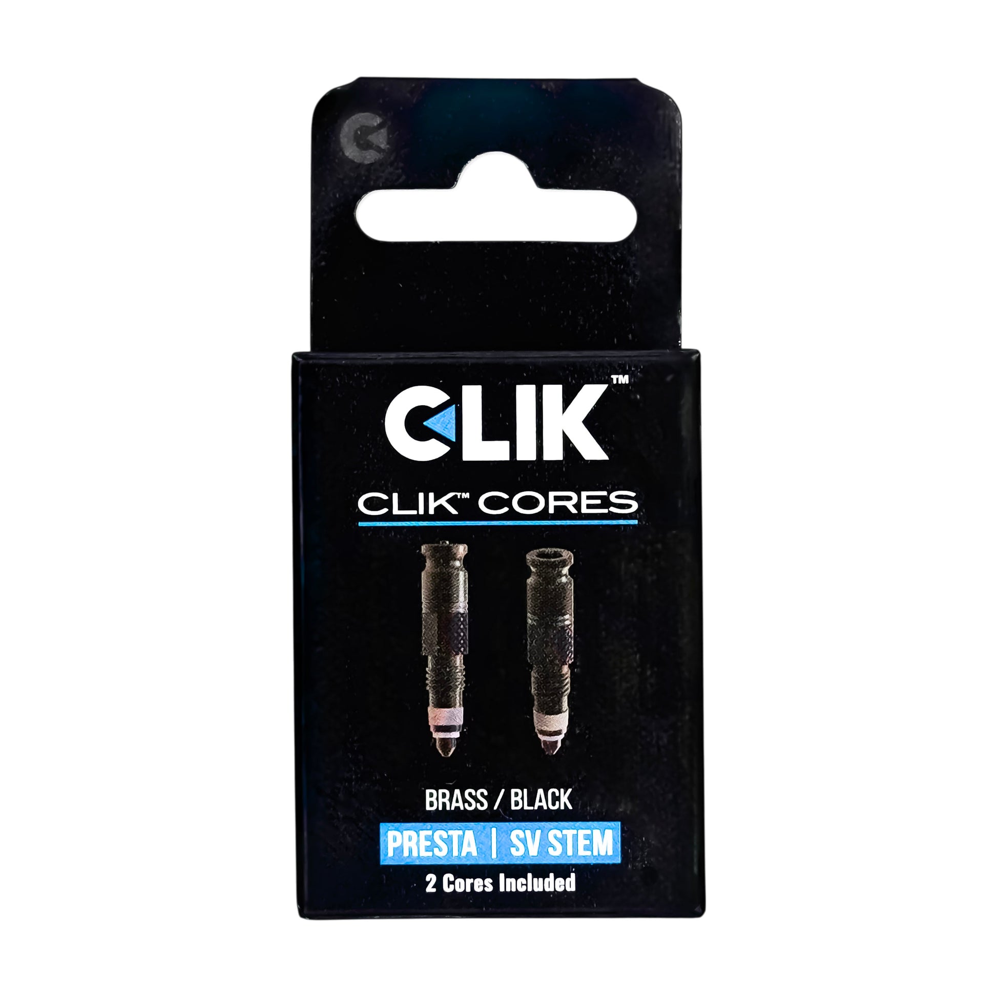 Clik Valve Cores negro - empaque frontal