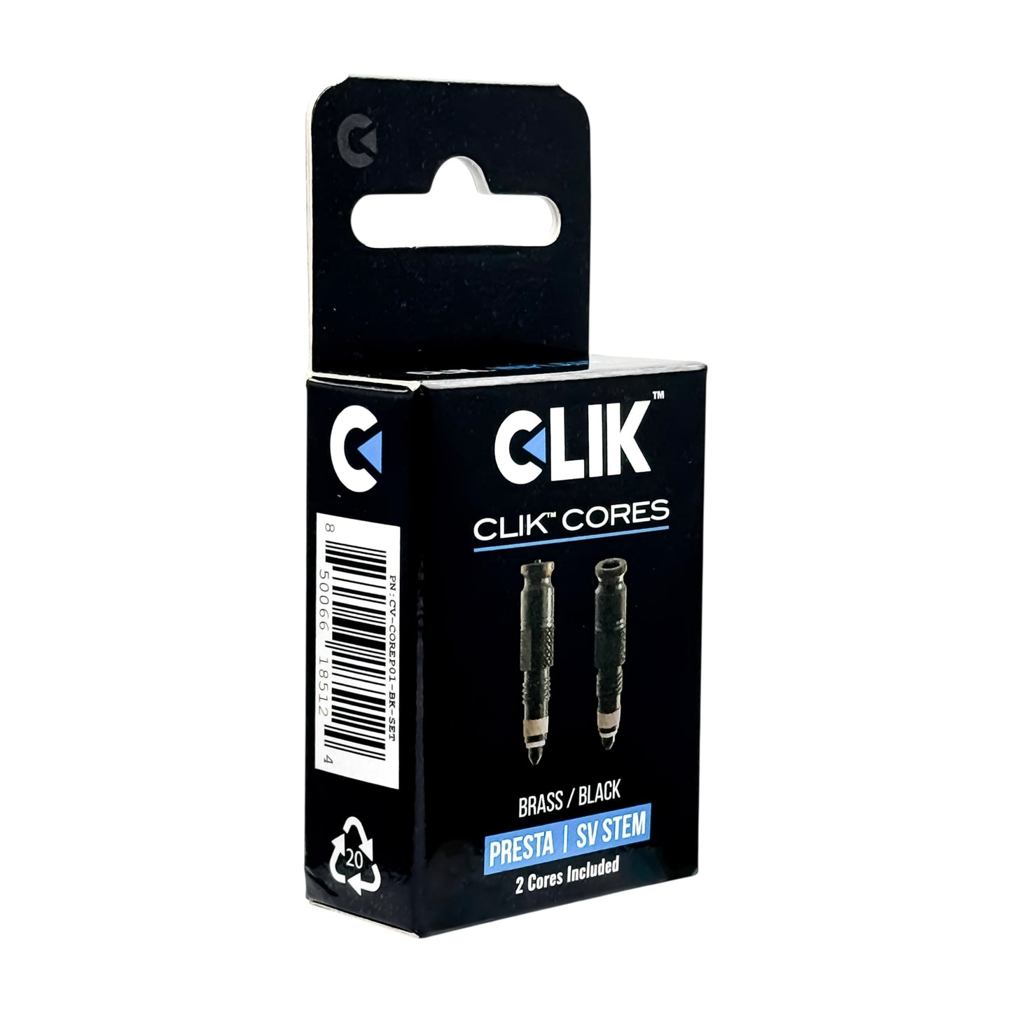Clik Valve Cores negro - empaque